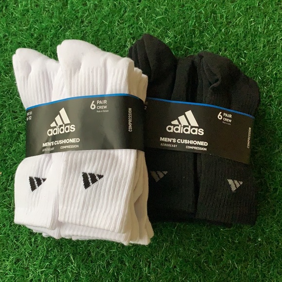 2 packs - 6 pairs sets Adidas  Cushioned Crew - Picture 2 of 10